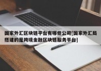 国家外汇区块链平台有哪些公司[国家外汇局搭建的是跨境金融区块链服务平台]